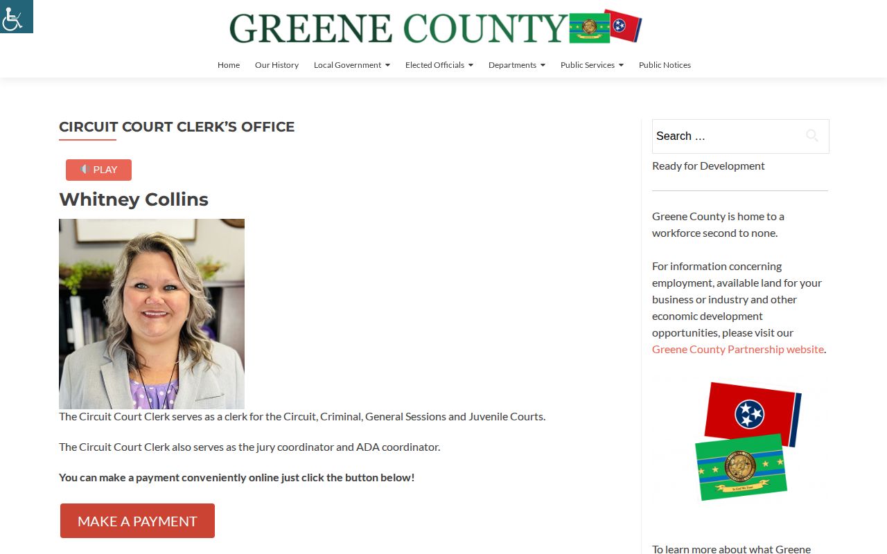 Greene County Circuit Court Clerk public records and courthouse information